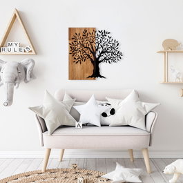 Wallity Mysterious Tree - 371 Escultura de Pared de Madera y Metal